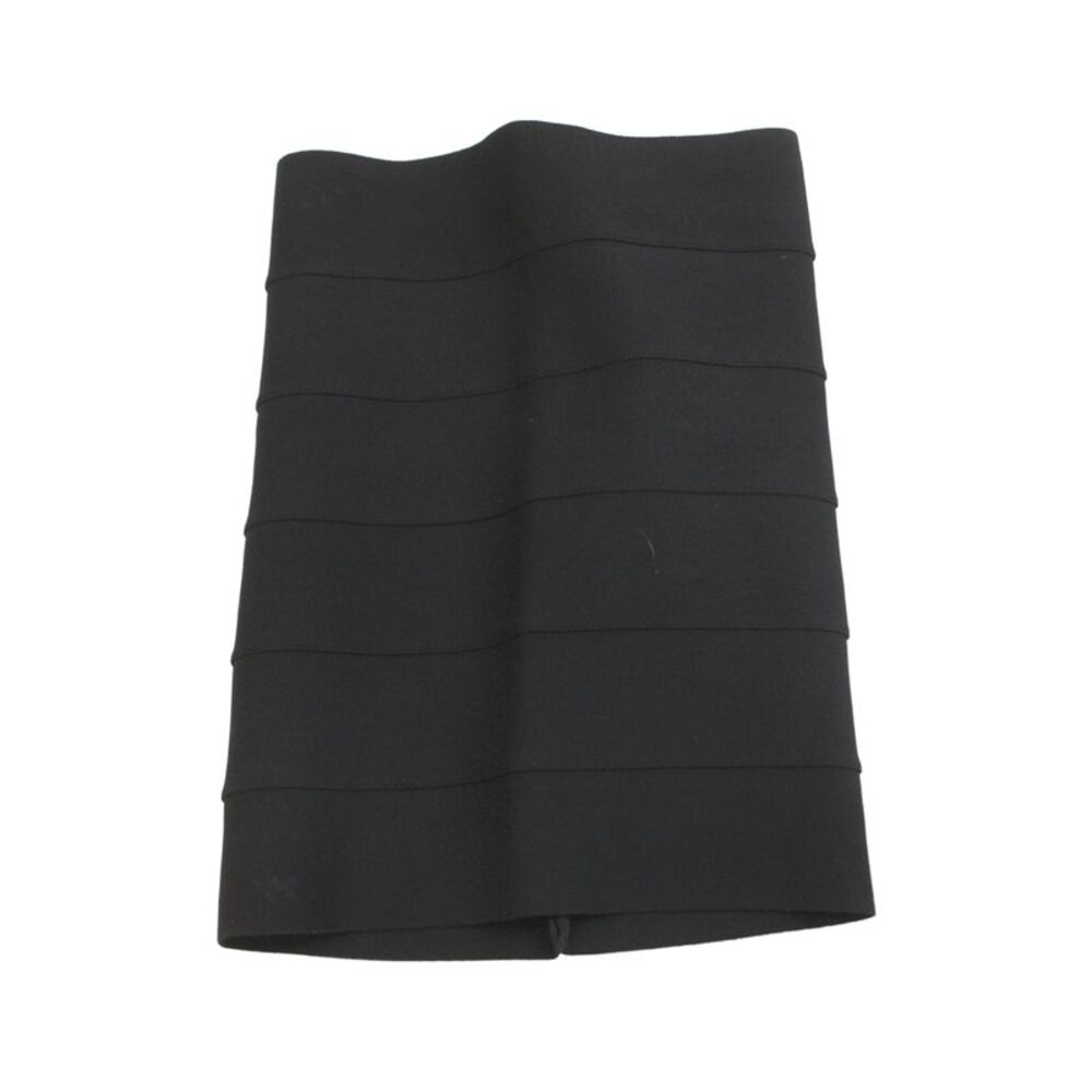 Pleasure Doing Business Womens Bandage Mini Skirt Black Polyester Rubber Size S